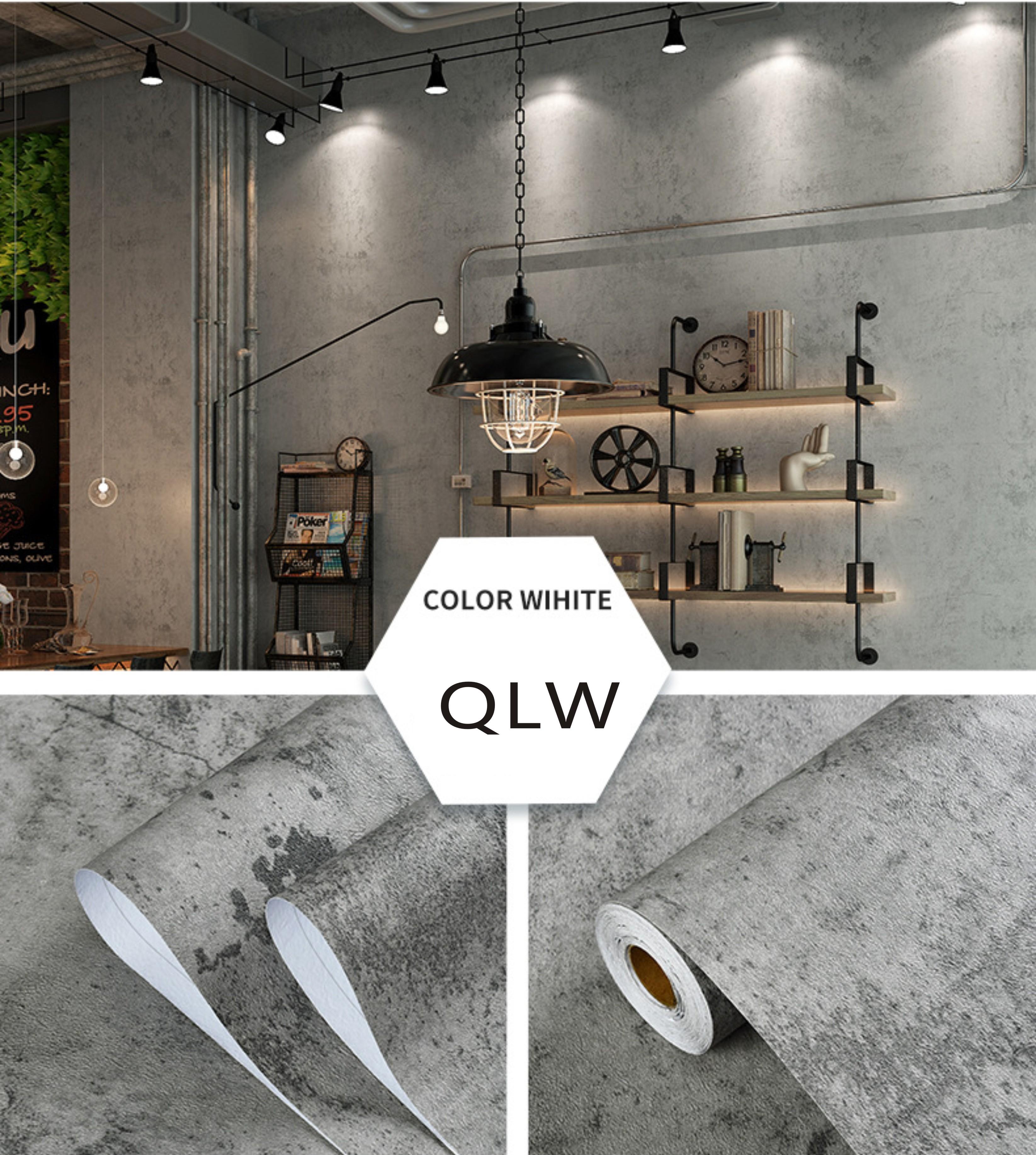 

Индустриальный Цементно-Серый Магазин Одежды Декор Гостиной Контактная Бумага Виниловые Самоклеящиеся Водонепроницаемые Обои Наклейки на Стену 40x600CM