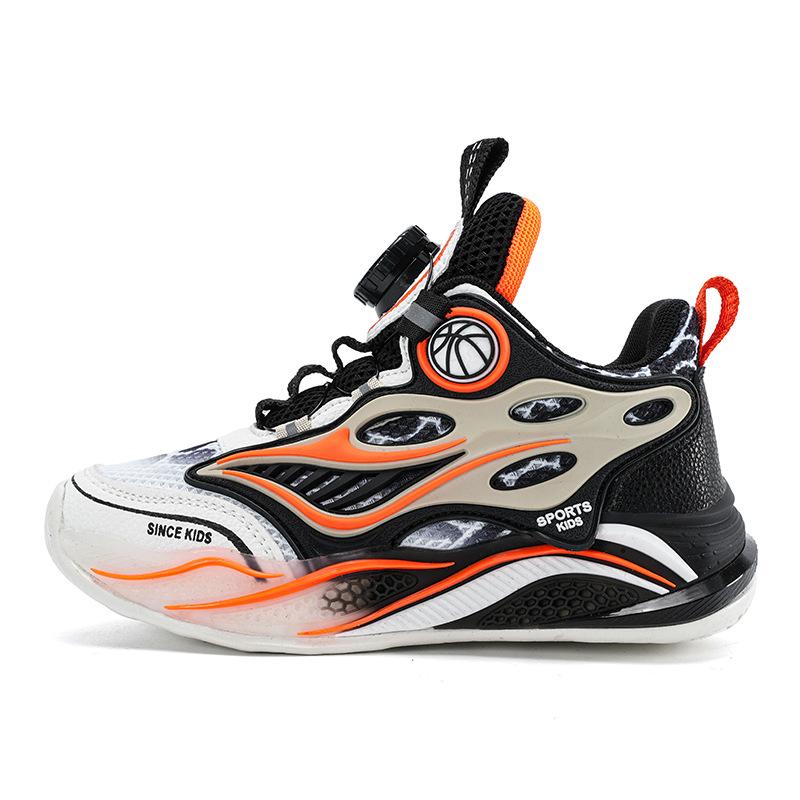 

Basketball shoes boys sports shoes 2025 spring and autumn new mesh medium and older children s shoes casual rotating buckle student children s shoes 40