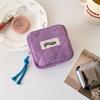 Ins Contrast Color Plaid Handheld Makeup Bag Large Capacity Cosmetic Organizer Square Bag