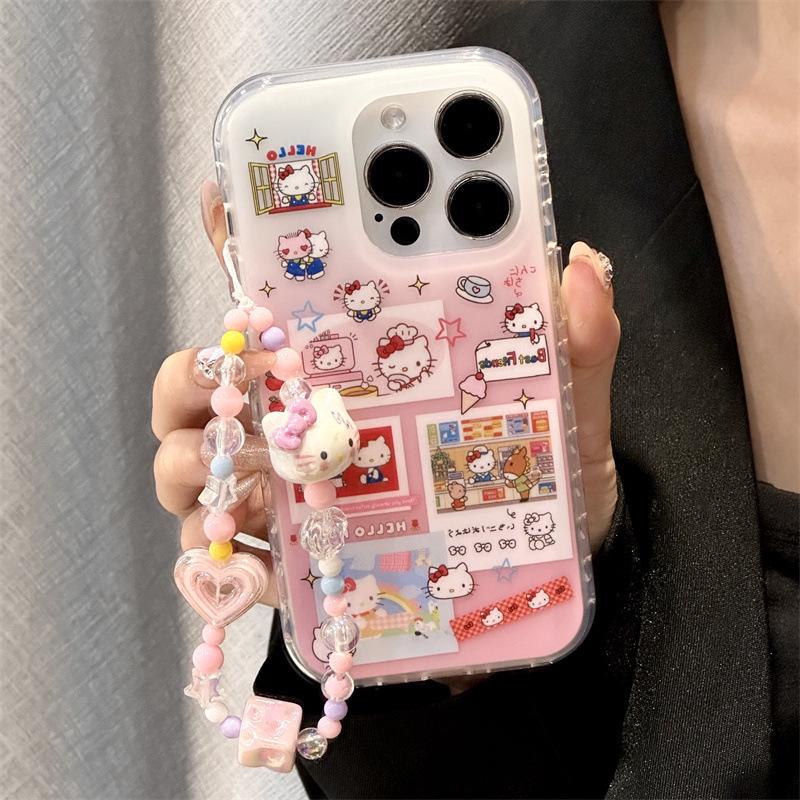 Cat Chain Full Screen Sticker iPhone Case for iPhone 14/15/16 Pro Max/17
