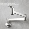 Brass Double Switch Basin Faucet Kitchen In-Wall Foldable Single Cold Tap Mop Sink Extension Pot Filler Faucet Gold Black Chrome
