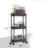 Scaffale da Pavimento Multi-strato Piccolo Carrello Portaoggetti Cestino per Verdura Scaffale da Bagno per Fessure Cucina di Casa