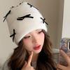 Korean Style Bow Knitted Hat Ear Protection Warm Face Small Wool Hat