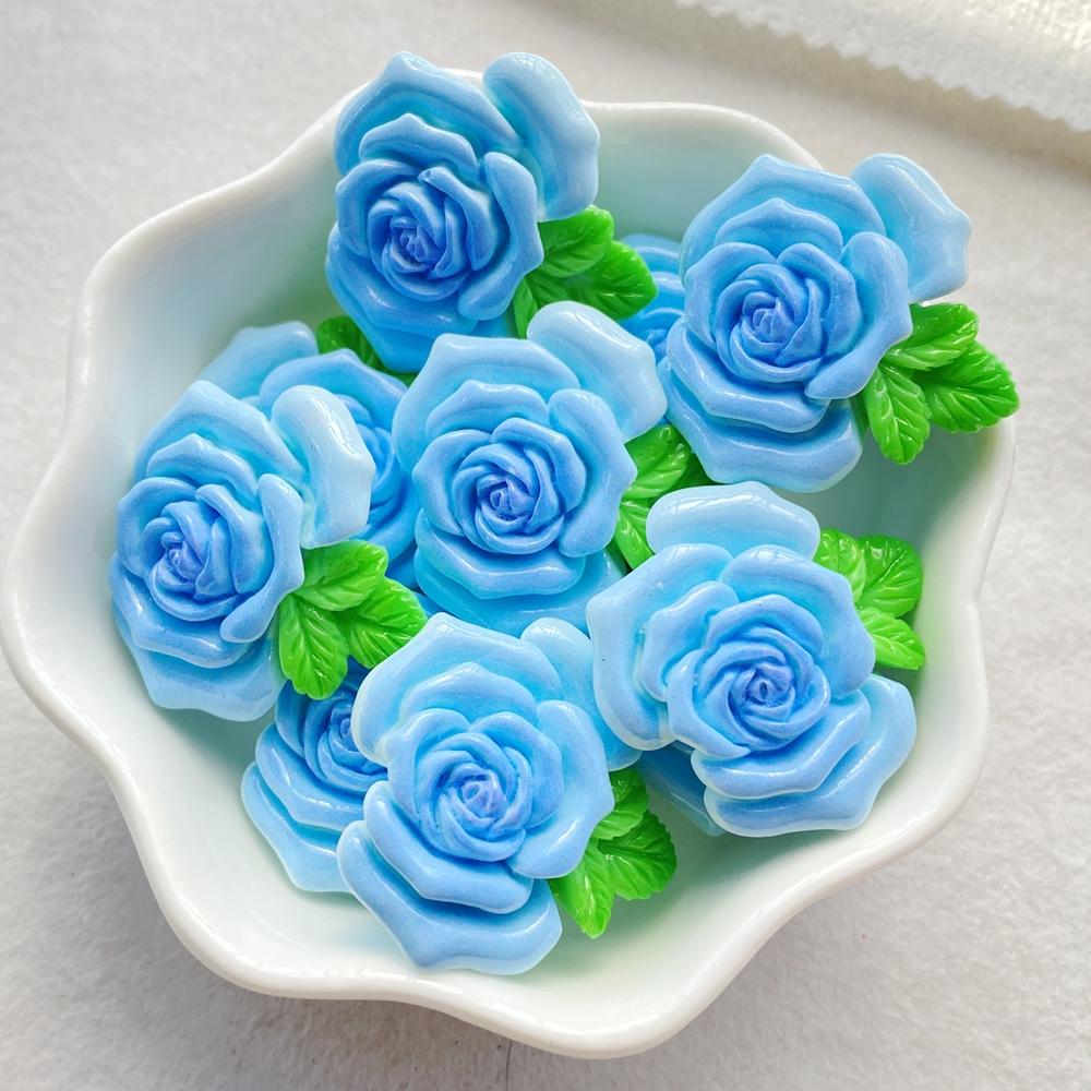 

10PCS Vibrant Resin Sunflower, Rose Flower, Lotus Flower With for Scrapbooking, Wedding Decor & DIY Jewelry Making Accessories