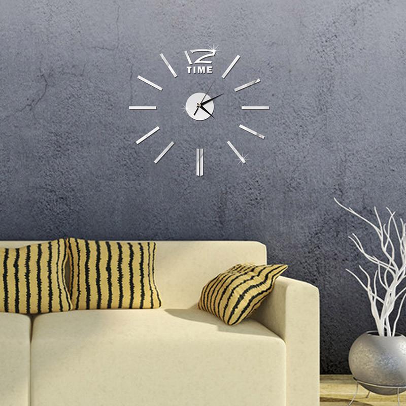 Stunning 3d Mirror Luxury Modern Diy Large Wall Clock Sticker For Home Office Decor