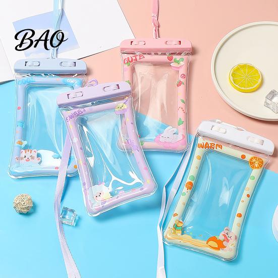 Protective Pouch for Beach Cute Waterproof Phone with Floating Airbag And Lanyard, Clear PVC Cellphone Dry Bag Swimming Cell Pool, Sensitive