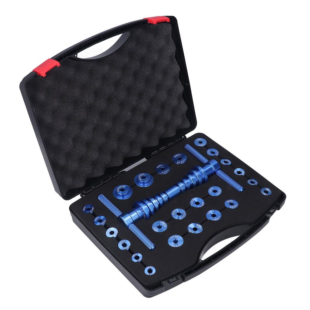 Bicycle Bearing Press Set Aluminum Alloy Hub Bearing Installation Drift Kit with 18 Pairs Press