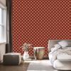Heart Wallpaper Red, Light Gray and Coral 50x1000
