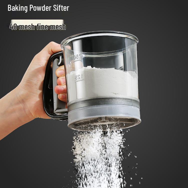 Semi-Automatic Handheld Flour Sifter & Cake Strainer