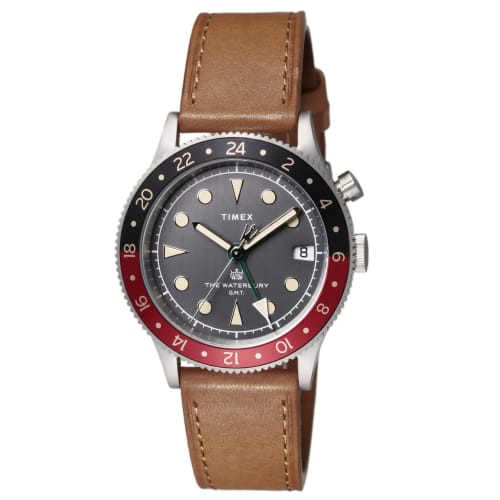 

TIMEX Men s Waterbury Traditional GMT Automatic Watch TW2V74000, Black