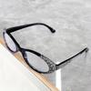 Ultralight Oval Reading Glasses Cat Eyes Elegant Women Crystal Presbyopic Eyeglasses With Anti Blue Light Eyewear +1.0to+4.0
