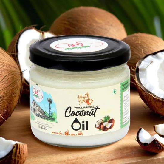 Arth Agro Farms Wood Pressed Coconut Oil (500ml) – Pure Cold Pressed & Organic | Natural Oil for Cooking, Hair & Skin