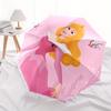 Princess Aurora, Butterflies Automatic Opening and Closing Umbrella - 8 Ribs Portable Folding Umbrella with Plastic Handle, Suitable for Lei