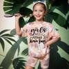 Ensemble T-shirt Sport Manches Courtes Mode Fille - Ensemble Décontracté d'Été pour Enfants