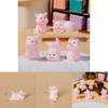 Cartoon Charming Resin Pig Figurines Small Animal Desktop Ornaments Car