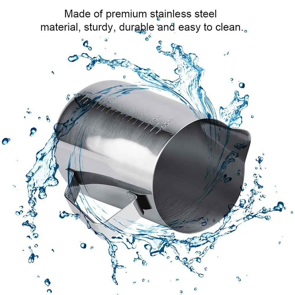 Ergonomic Handle Milk Frothing Cup 304 Stainless Steel Stainless Steel Milk Jug Latte Art