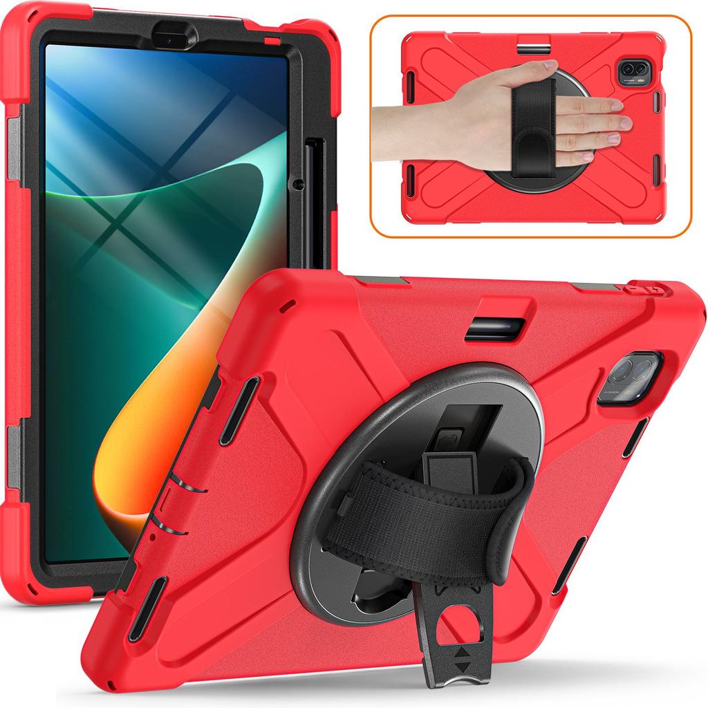 11-inch Silicone Full-Cover Anti-Fall Rotating Bracket for Xiaomi Mi Pad 5 Tablet Protective Case