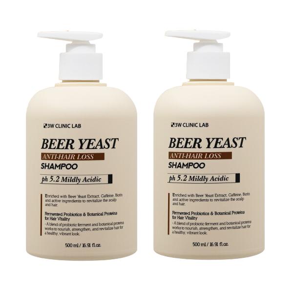 3w Clinic LAB Szampon Przeciw Wypadaniu Włosów z Drożdżami Piwnymi 500ml (2 opcje)
