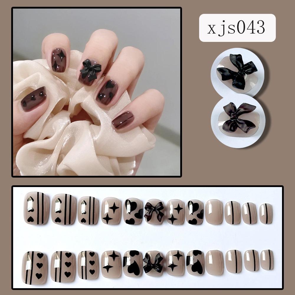 Square Head False Nail Full Cover Nail Tips Fashion French Fake Nails  Girl