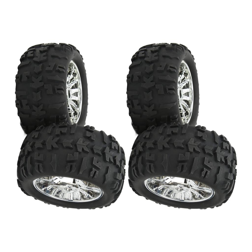 4PCS RC Rubber Tires Strong Cushioning Wear Resistant Replacement Rubber Tires for Traxxas Maxx