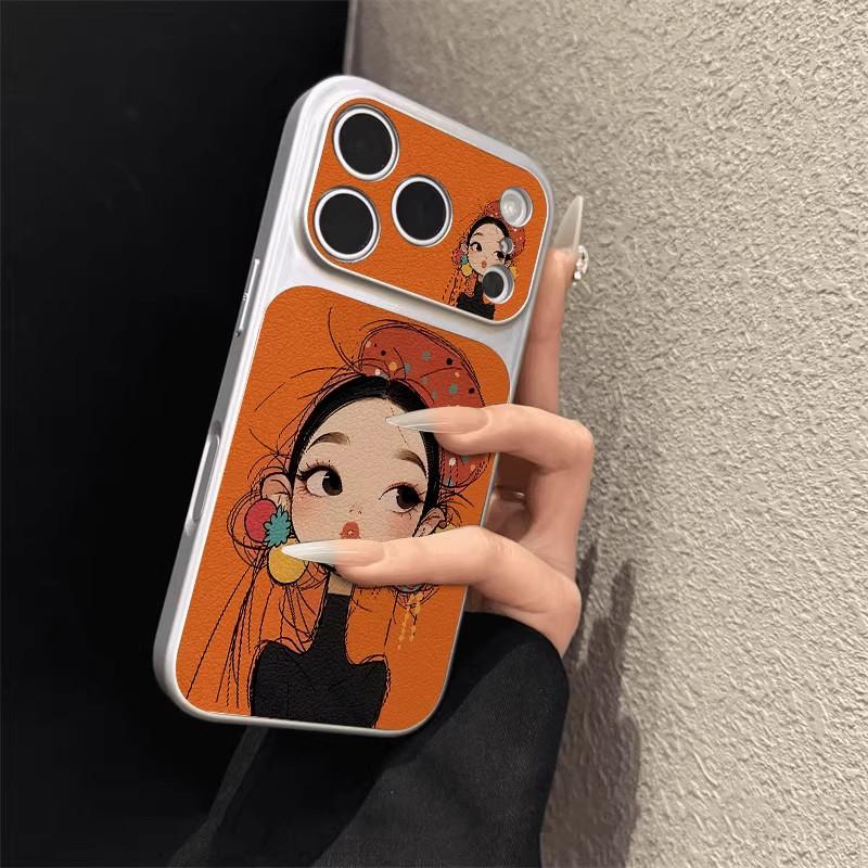 

Pretty girl for iPhone17promax mobile phone case Apple 16pro new niche apple 17promax