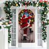 Christmas Hanging Flag Santa Claus Door Banner Christmas Decoration For Home 2025 Xmas Ornament Navidad Natal New Year Gift 2026