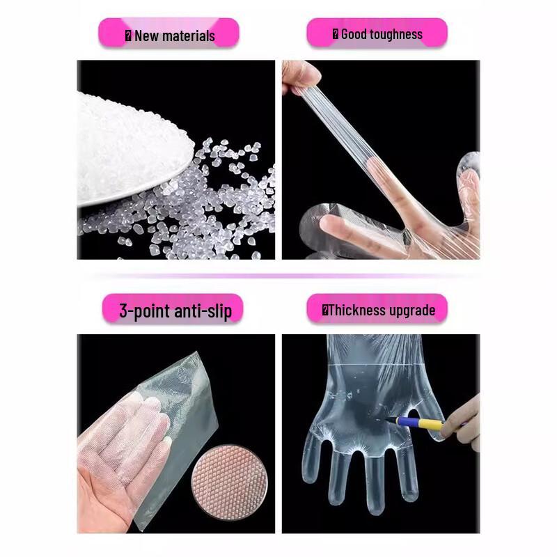 OEING Thickened Transparent Disposable Gloves
