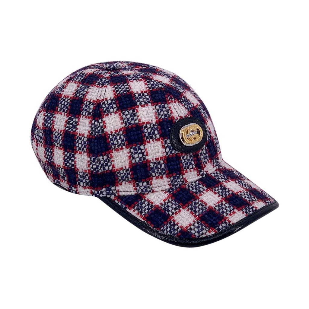 Gucci Tweed Baseball Hat 'Blue' Unisex 577822-3HH26-9060
