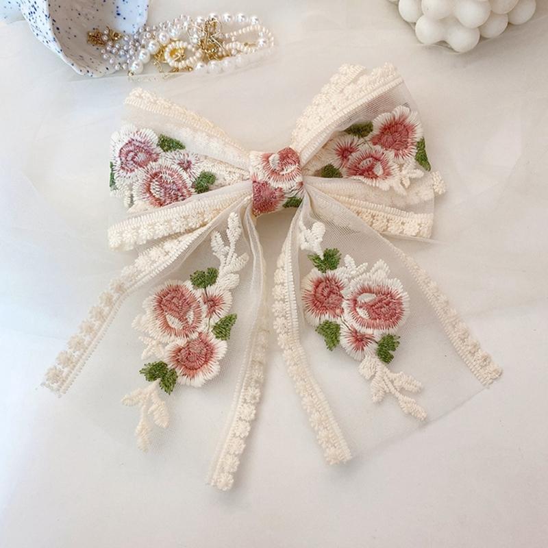 Bows Elegant Hair Clip 2000s Style Accessories Sweet Balletcore Hairpin Women