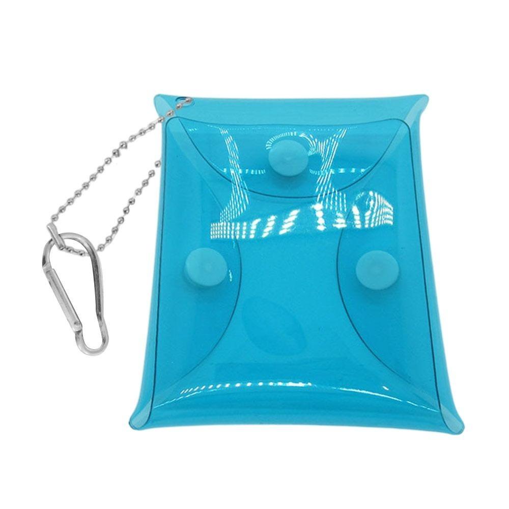 

ПВХ кошелек для монет прозрачный ящик для хранения кабеля данных портативная сумка для хранения наушников озеро синий