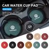 2pcs Car Suede Coaster Water Cup Holder Drink Pad Auto Interior Accessories For Volkswagen VW Jetta Golf Beetle CC EOS GTI zr4