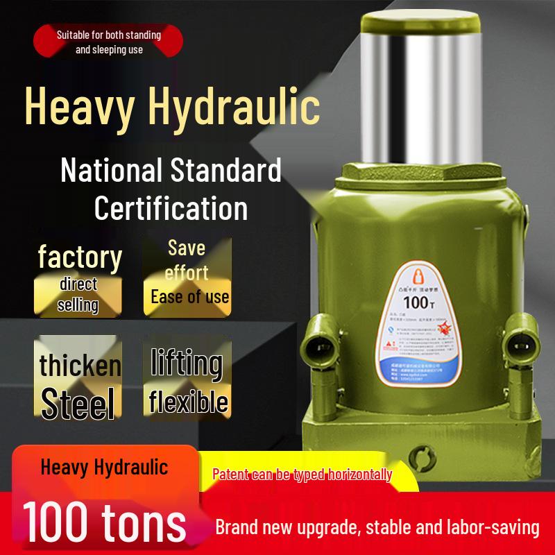 100T Heavy-Duty Vertical Hydraulic Hand-Operated Car Jack