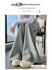 Women's 2026 Spring/Summer High-Waisted Wide-Leg Suit Pants with Woven Belt