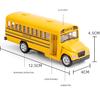 Gelber Schulbus aus Druckguss im Maßstab 1:36, Spielzeugautos für Kinder, 5-Zoll-Rückziehauto mit zu öffnenden Türen und Gummireifen
