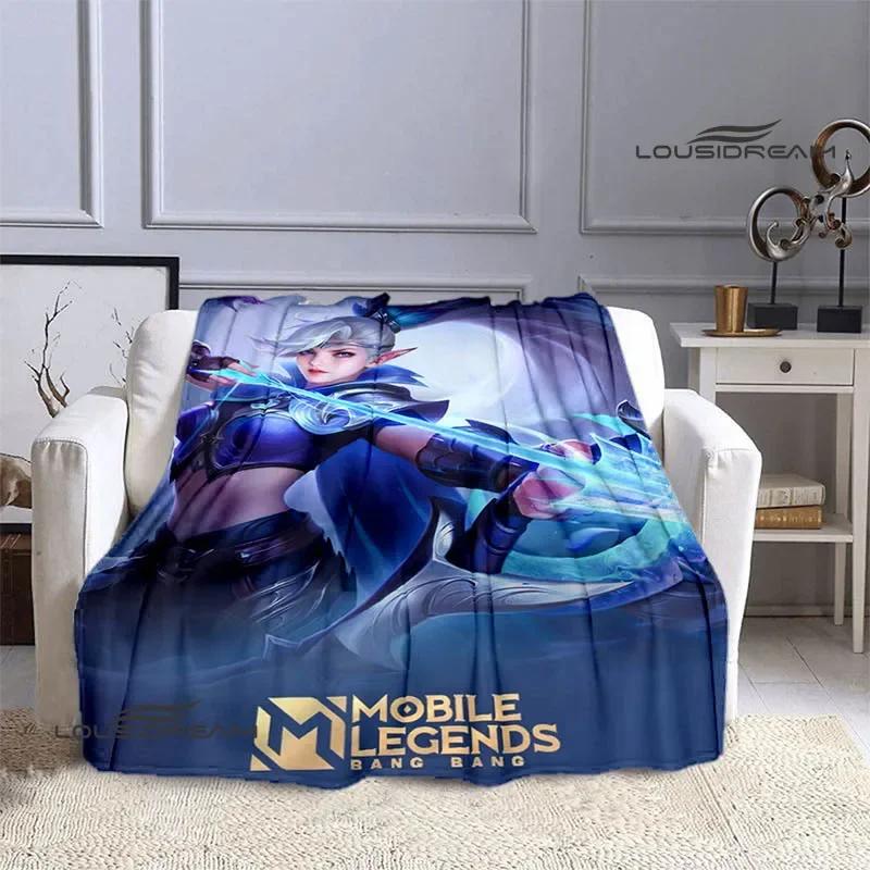 Mobile Legends Bang Bang Cartoon Printed Blankets Fashion Warm Flange Blanket Home Travel Blanket Bed Linings Birthday Gift