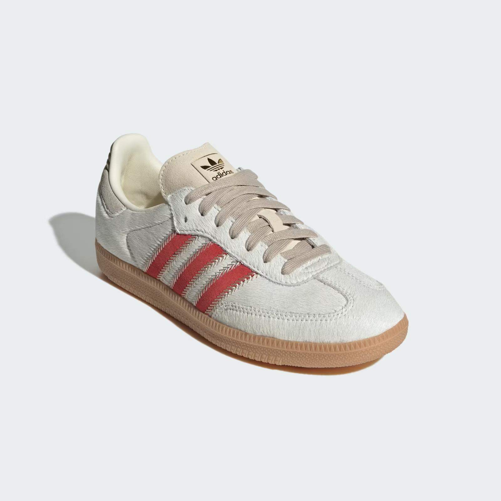 JS3935 adidas Originals Samba OG Wonder Beige Cream White Better Scarlet (Women s 5W