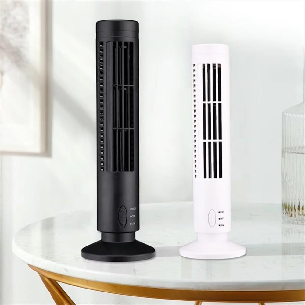 Low Noise USB Tower Fan Strong Wind Vertical Conditioner Mini Mobile Air Conditioning  Bedroom Use