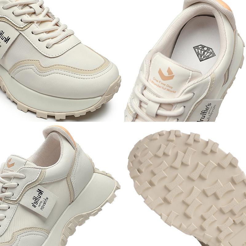 Sneakers girls retro Korean version summer new low-top casual sneakers comfortable non-slip heightening waffle shoes women