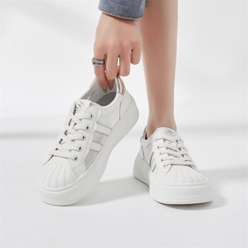 Yearcon Women's Breathable Shell-Toe Sneakers