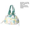 Insulated Lunch Bag Large Capacity Portable Office Beach Picnic Storage Bag Leak-proof Leaf Print Thermal Cooler Pouch Drawstring Handbag