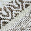 Tapis salon en coton bande ethno blanc-sable 190x290