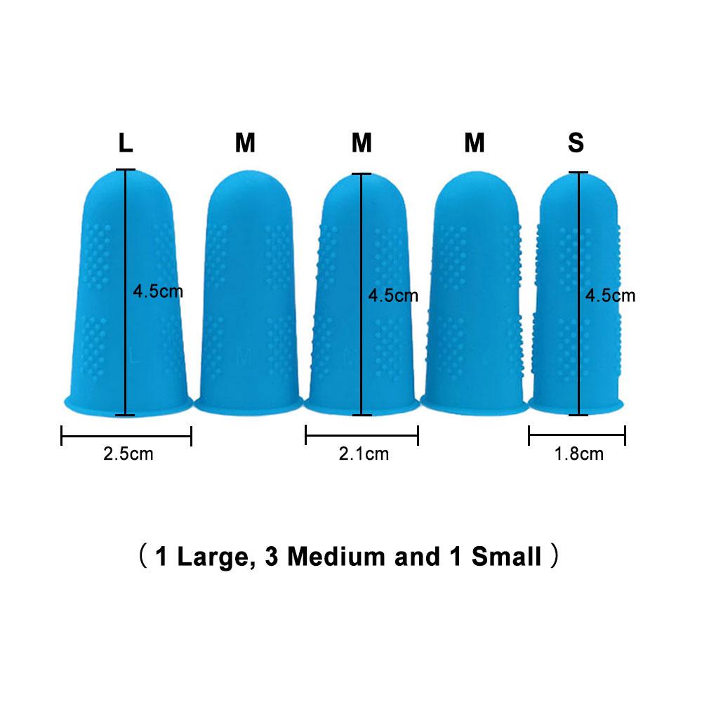 Silicone world 5PCS Silicone Finger Protector Sleeve Cover Anti-cut Heat Resistant Anti-slip Fingers Cover For Kitchen Tools