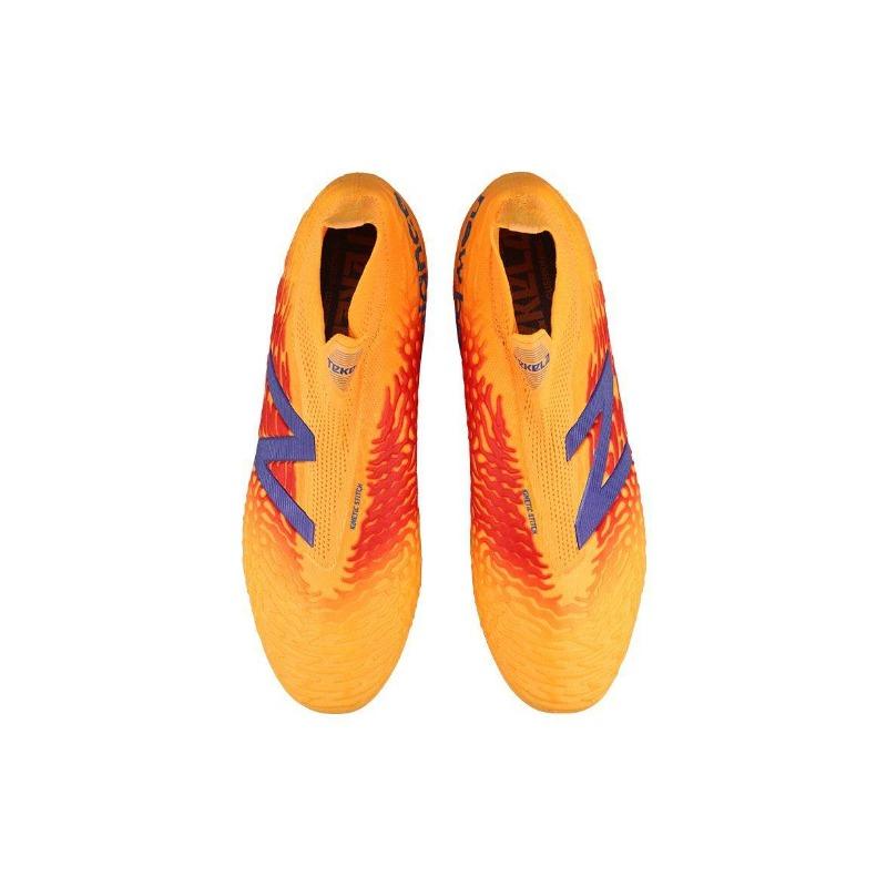 New Balance Tekela V3+ Pro Unisex Round Toe Slip On AG Short Rubber Stud Football Shoes Orange Yellow MST1AD35