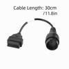 Durable OBD2 Adapter Black Diagnostic Cable Adapter Cable for Iveco Truck Professional Use