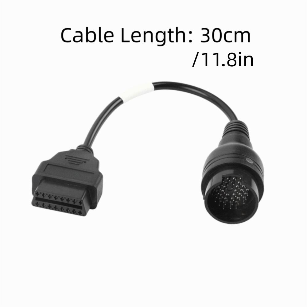 Durable OBD2 Adapter Black Diagnostic Cable Adapter Cable for Iveco Truck Professional Use