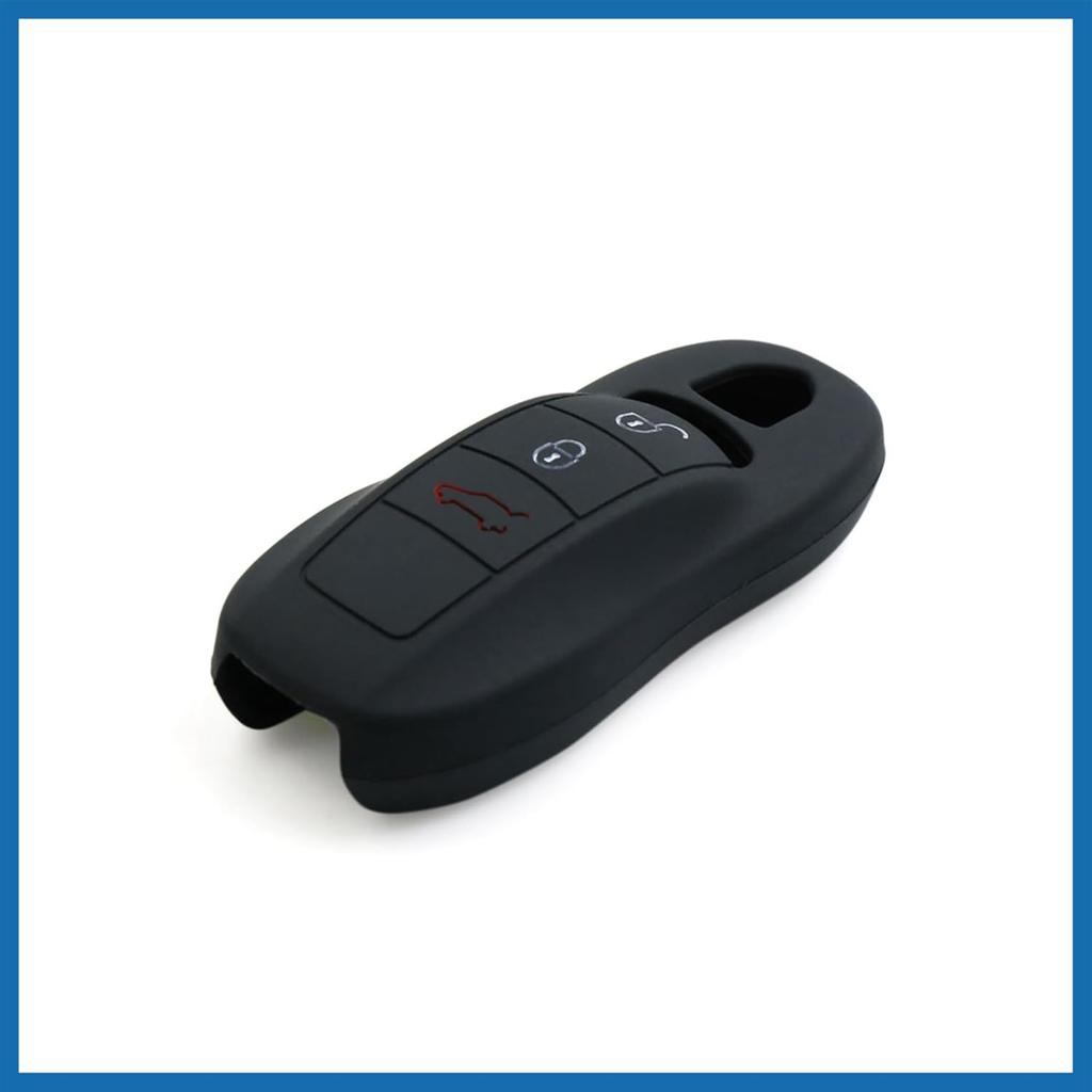 Schwarzes Silikon Keyless Entry Auto Fernbedienung Schlüsselanhänger Hülle Abdeckung Schutz für Porsche Macan Panamera Cayenne Artikelersatz