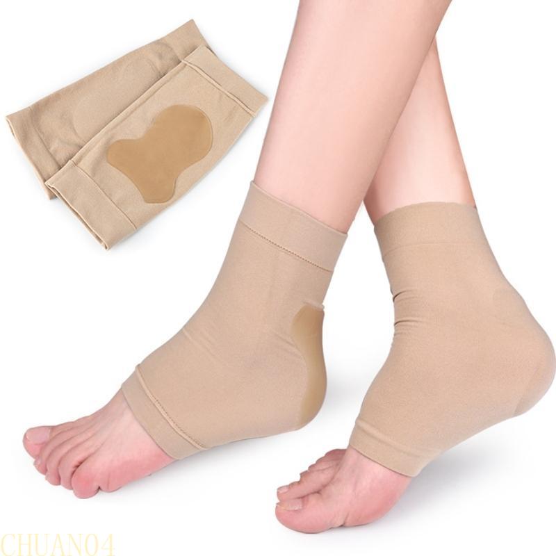 A1A2 1Pair Breathable Elastic Ankle Gel Sleeves Soft Padded Skate Socks Feet Protector Heel Protection Socks Easy to Use