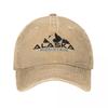 Berretto da Baseball Alaska Rocky Denim Montagne Colorado Unisex-Ragazzi Design Cappelli Hip Hop Casual Escursionismo Pesca Visiera Parasole Berretto Snapback