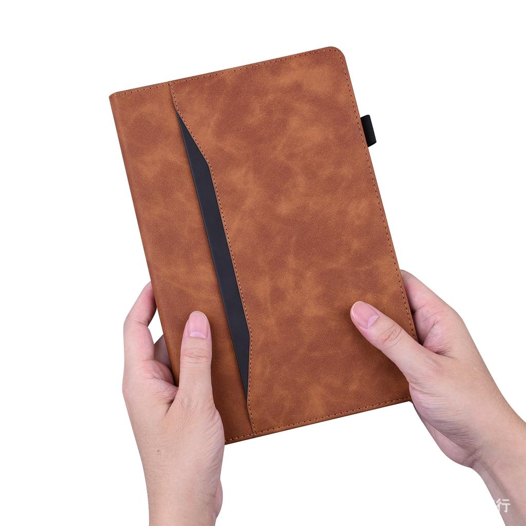 Applicable to real me Realme pad3 11.6 inch 2026 flat leather case, matte contrasting color card holder shell