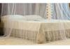 Palace Style Floor-Standing U-Shaped Double Bed Mosquito Net, Retractable with Three Doors, Dense Mesh, Sturdy Stainless Steel Support.